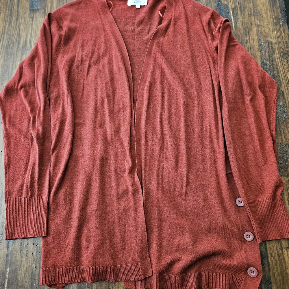 Women's Rust Cardigan Sweater